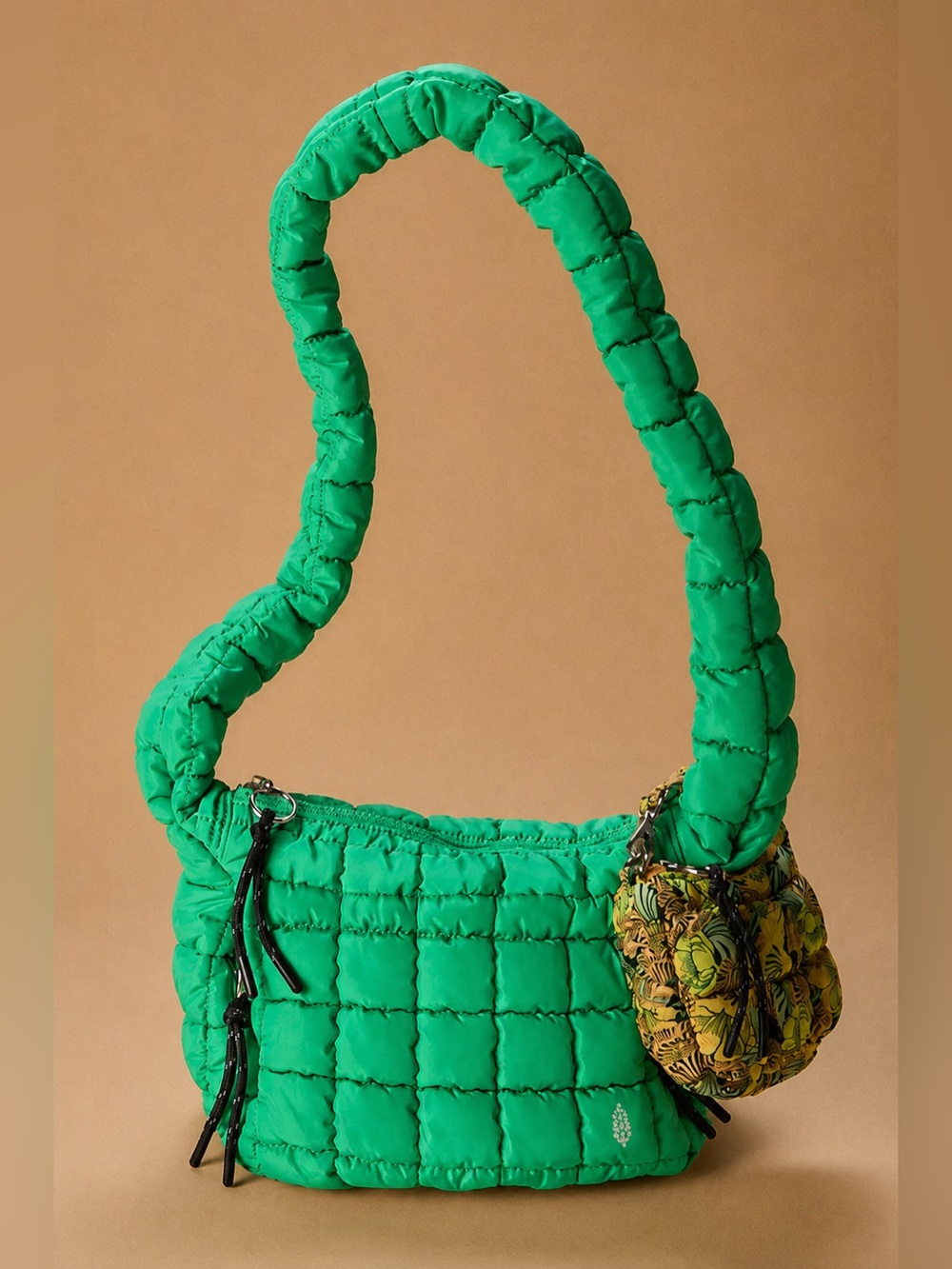 NWOT Free People FP Movement Quilted Baby Carryall Sling Bag - kelly green - ALL